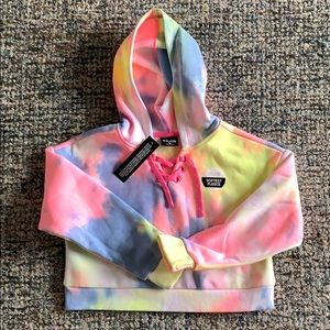 Tie-dye cropped sweatshirt